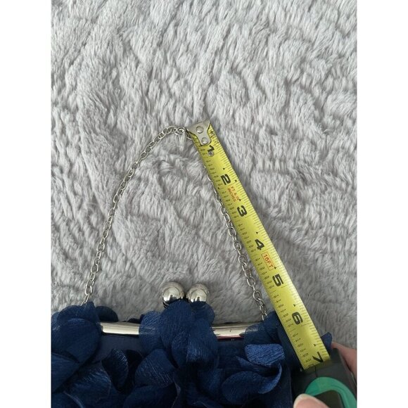 Jambahala Purse Evening Small Floral Clutch Bag With Detachable Chain Blue - Picture 8 of 8